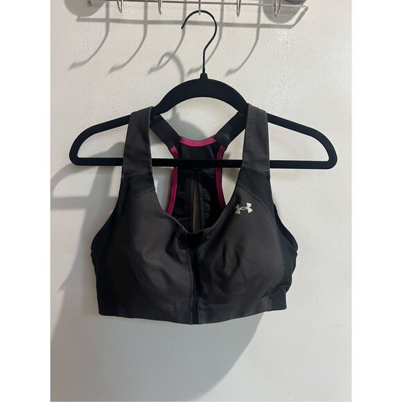 Under Armour Black Bra Woman’s Size 34C Heat Gear - Picture 1 of 16
